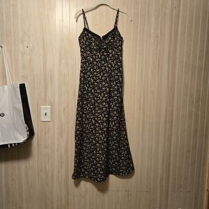 Blu Pepper Floral Navy and Cream Maxi Dress